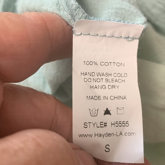 Hayden 100% Cotton Dress Light Green Bohemian Vibe Lined Lightweight - Picture 6 of 10